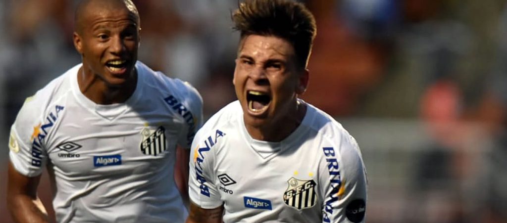 Soteldo marcó en la victoria del Santos