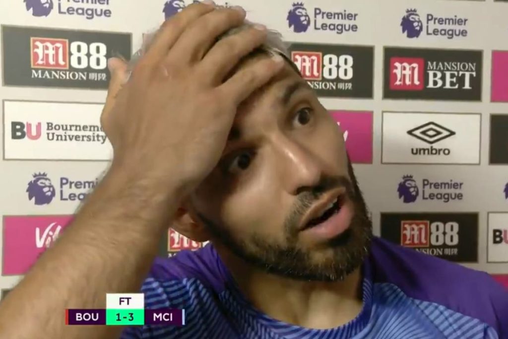 La reacción de Sergio Agüero cuando se enteró que llegó a los 400 goles con Manchester City