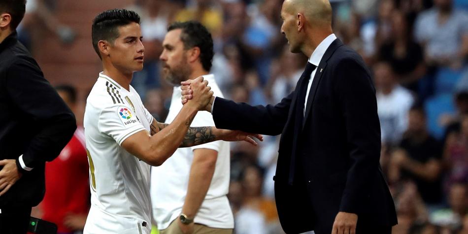 Nueva chance: James Rodríguez fue inscrito por Zidane y Real Madrid en Champions League 2019