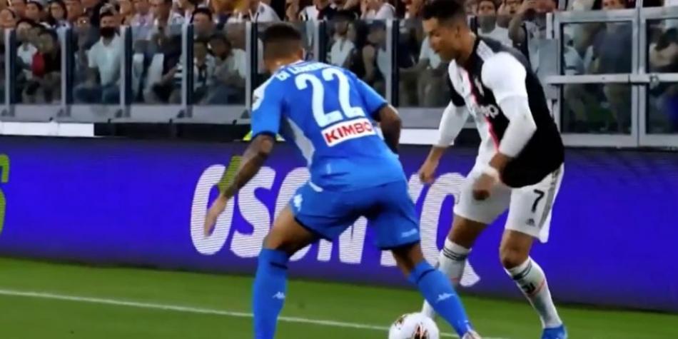 La molestia de Cristiano Ronaldo luego de genial túnel