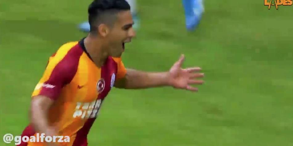 Radamel Falcao se estrenó como goleador del Galatasaray