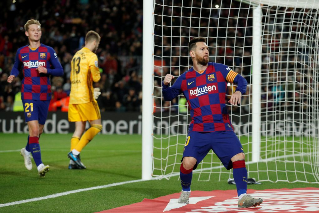 Lionel Messi firmó un triplete en la victoria de Barcelona sobre Celta
