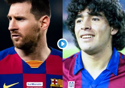El Barcelona juntó en un video toda la magia de Diego Maradona y Lionel Messi en el club