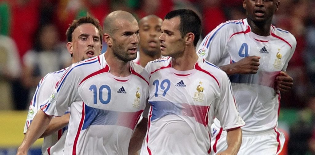 Zinedine Zidane y Willy Sagnol, en el Mundial 2006.
