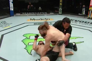 UFC: salvaje golpiza en la cabeza de Tanner Boser a Philippe Lins