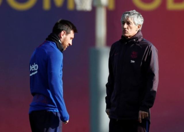 Quique Setién: "En absoluto me siento señalado por Messi"