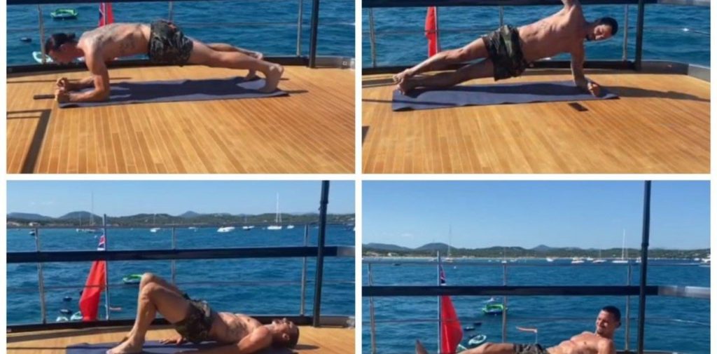 Zlatan se entrena en vacaciones en su yate en la Costa Azul