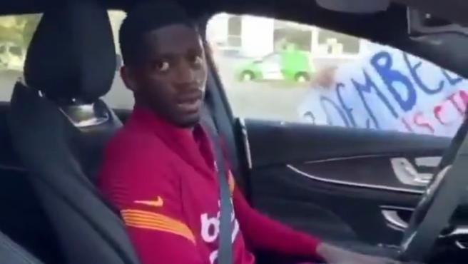 Ousmane Dembélé, en su cocheTW @QuimeyHerrera01