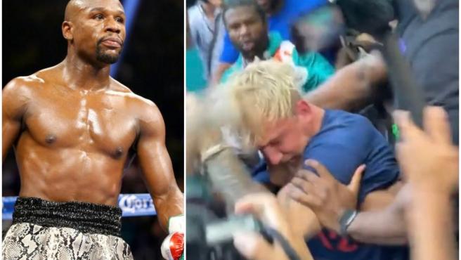 Floyd Mayweather se lía a puñetazos con el hermano de su próximo rival en una rueda de prensa