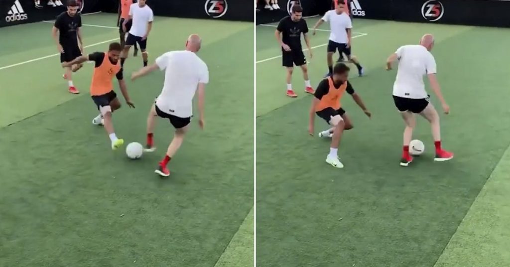 Zidane deslumbró con sus gambetas en el fútbol 5 y el video se volvió viral
