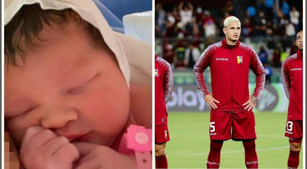 Hija del futbolista venezolano Erick Ramírez nace en Kiev, Ucrania en medio de la guerra