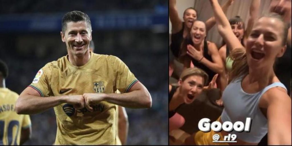 La esposa de Lewandowski, eufórica tras el partidazo en Anoeta