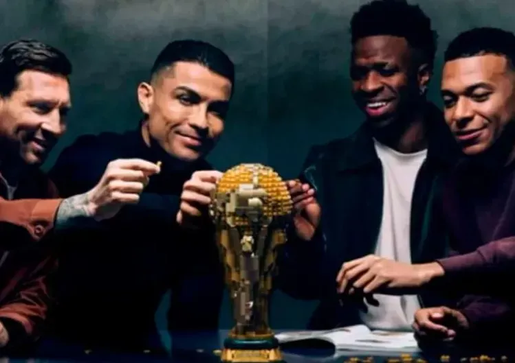 LEGO desembolsa más de 7 millones de dólares para reunir a CR7, Messi, Mbappé y Vinicius en campaña mundialista