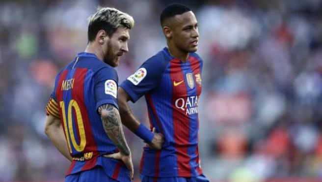Messi y Neymar en la etapa del brasileño en el Barça.GTRES