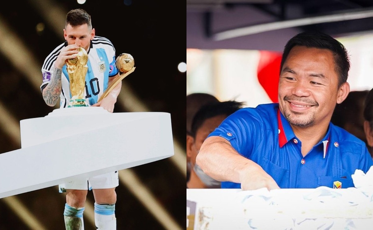 La felicitación de Manny Pacquiao a Lionel Messi por ganar el Mundial